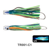 Fishing Bionic Squid Hook,UV Soft Bait  6.5in/16.5cm, 50g