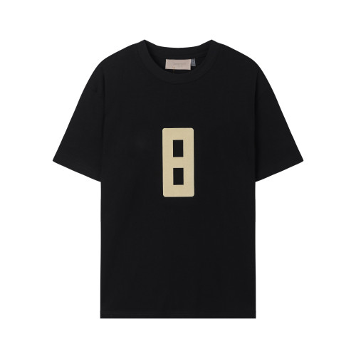 2024 FOG 1:1High Quality  Logo Printed Black T-shirt