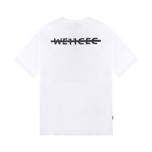 2024 High Quality Graffiti letter printed  White T-shirt