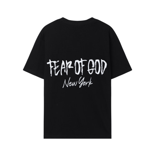 2024 FOG 1:1High Quality  Graffiti letters at the back  Printed Black T-shirt