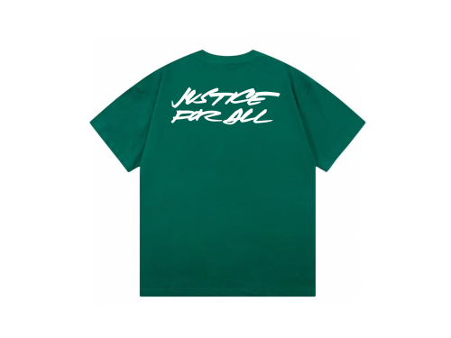 2024  High Quality Graffiti letter printed Green T-Shirt