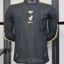 2025 Mexico Black Special Edition México de Oro Player Version Long Sleeve  Jersey