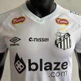2025/26 Santos Home White Player Version Soccer Jersey 带全广告