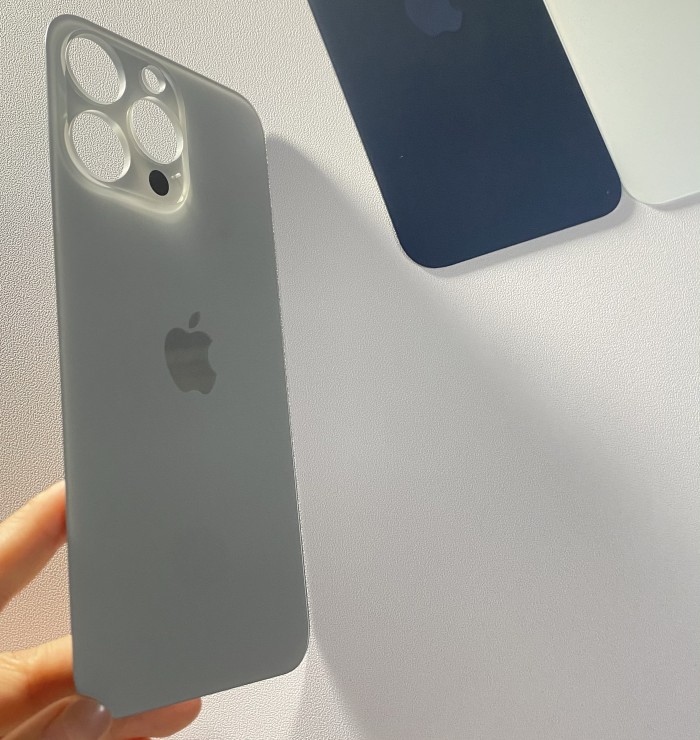 Big Camera Hole Back Glass Cover for iPhone 15Pro 15Promax