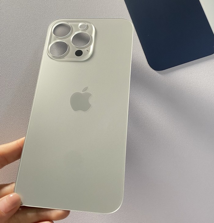 Big Camera Hole Back Glass Cover for iPhone 15Pro 15Promax