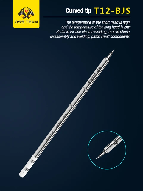 OSS TEAM T12 Soldering Iron Tip T12- BLS/BJS/SKUS/KU/SUK/LS/ILS Tip For T12 Soldering Station