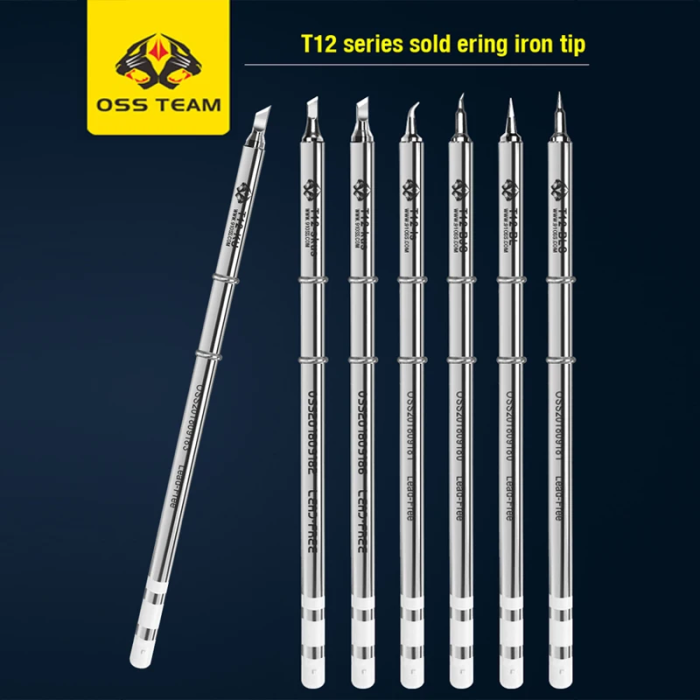 OSS TEAM T12 Soldering Iron Tip T12- BLS/BJS/SKUS/KU/SUK/LS/ILS Tip For T12 Soldering Station