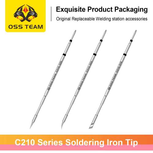 OSS Team C210 Solder Tip for Soldering Iron Replacement Press-on Tips Welding Equipment Tools