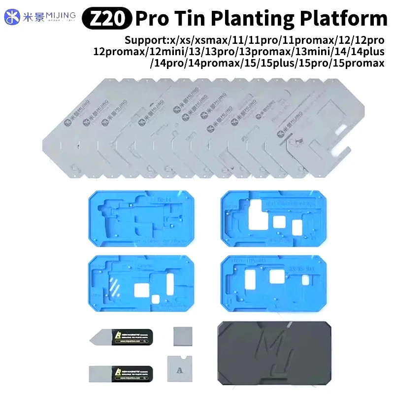 Mijing Z20 Pro Magnetic Solder Implanting Platform for IPhone X-15PM Motherboard BGA Ball Implanting Platform Tool
