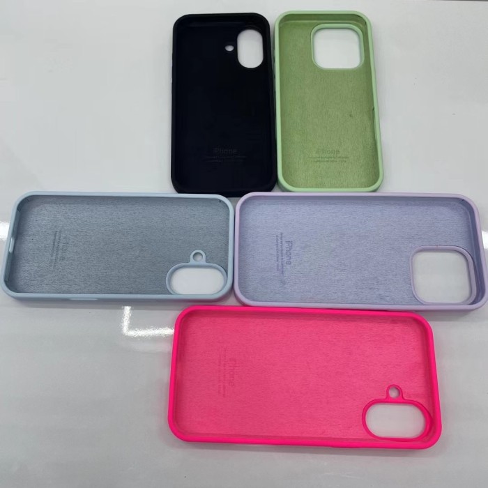 iPhone 16 series Liquid silicone phone case 4 sides cover protector