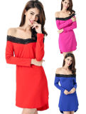 Sexy Off Shoulder Milk Wire Babydoll Dress M30236