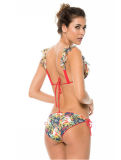 New swimwear flower  print beach bikini 17074