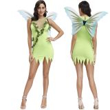 Green Sexy Elf Flower Fairy Tinker Bell Cosplay Costume M40703