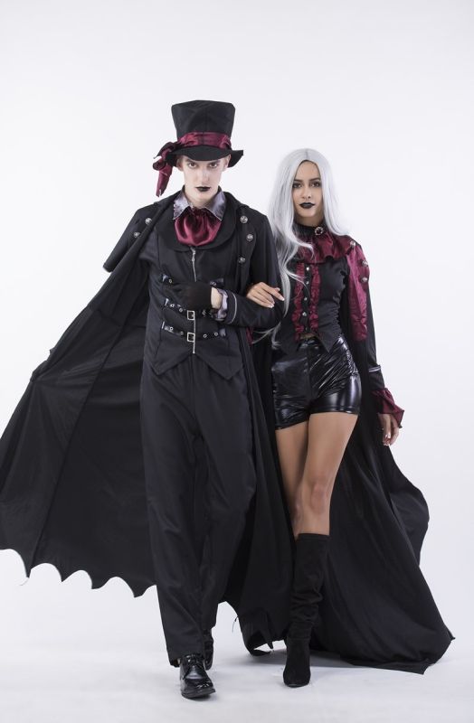 6 Pcs High Quality Gothic Halloween Party Costume for Men m40356