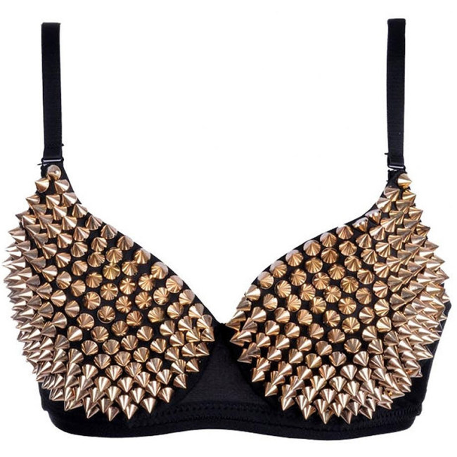 Popular Punk Style Rivet Sexy Bra M5258