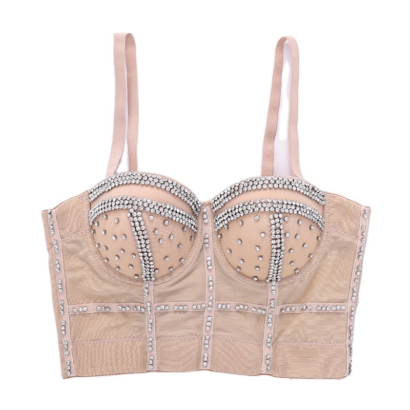Shapewear Color Diamond Short  Chest Wrap Nightclub Vest Waist Bra KN8990