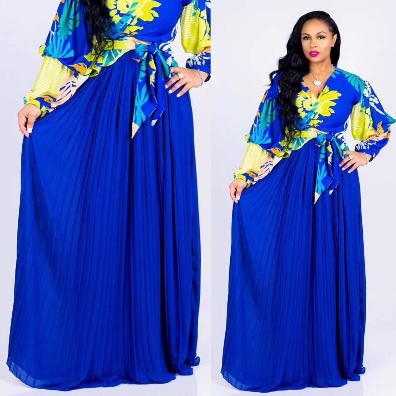 New Fashion Women's High Waist Pleated Solid Skirt M8245
