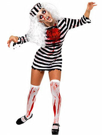 Halloween Stripe Prisoner Costume M40166