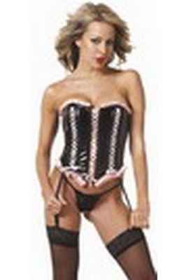 vinyl frill corset M1553