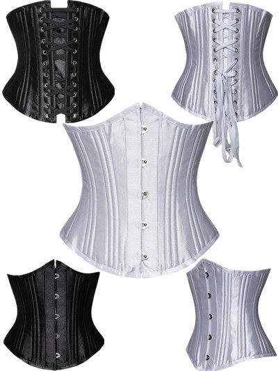 Polyester Steel Boned Hook Eye and Lace Up Closure Underbust Corset M1323