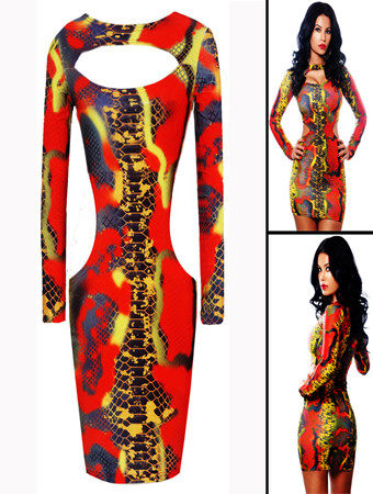 Sexy Colorful Club Party Midi Dress M2359