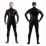 Mens Sexy Leather Metallic Zentai Suit M7328