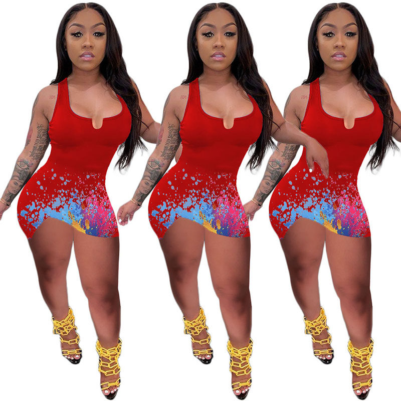 Club Mini Dress Printed Casual Sexy Bodycon Dress M063
