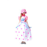 Halloween Children TV Costume Pink Polka Dot Princess Girl Pink Dress YM5827