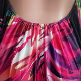 Halter Style Women Casual Loose Beach Maxi Dress M8388