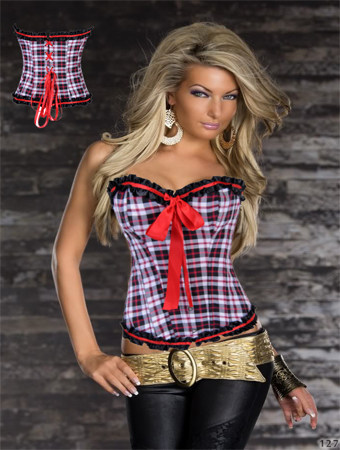 newest lace bow corset m1246