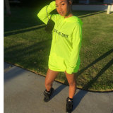 Letter Printed Women's Hoodies Pullover M8459