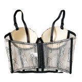 Suspenders Perspective Suit Sexy Spice Girl Top Support Gather Fish Bone Bustier KN8128