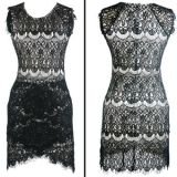 Sexy Black And White Mini Dress M3898