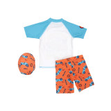Cartoon Sports Car Boys Two-Piece Swimsuit Short Sleeve Suit Boys Swimsuit KF215