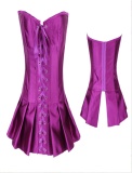 Sexy purple satin corset m1245g