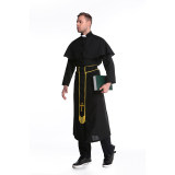 Couple Halloween Cosplay Nun Habit Priest Christian Missionary Catholic Costume SM89171