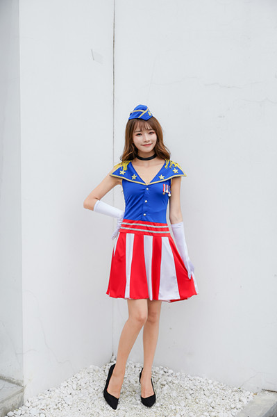 US Navy cosplay cheerleader Dress costume M40710