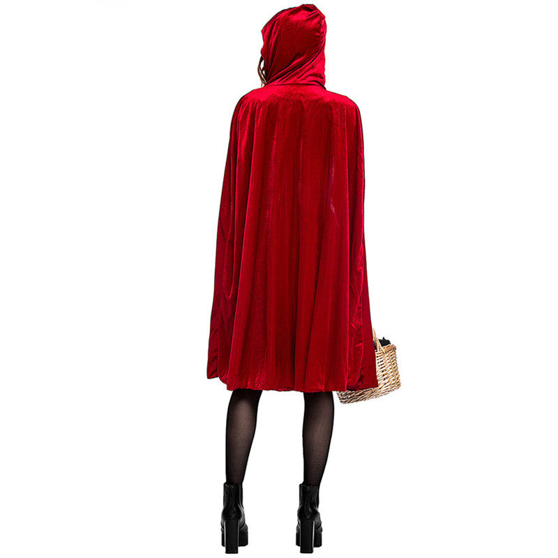 Little Red Riding Hood Costume Halloween Dress Party Suit Fairy Tale Cosplay SM40764