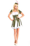 Green short-sleeved women costume m4720