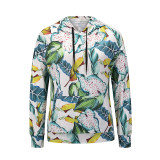 Coat Jacket Floral Print Long-Sleeved Pullover Casual Women Hoodies Fashionable LQ156