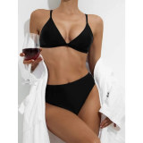 Sexy Swim Bikini Set Condole Belt High Waist Three Piece Swimsuits S211