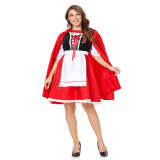 Halloween Little Red Riding Hood Cosplay Red Maid Fairy Tale Adult Costume SM20283