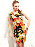 Print dress m3778