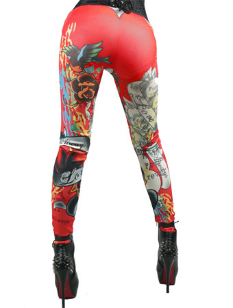 Seamless Tattoo Leggings trousers FG001R