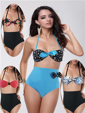 Black Blue Bikini Swimwear M5310b
