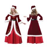 Sexy Miss Claus Christmas Long Gown Set M1137
