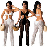 sexy one piece sheer mesh cutout jumpsuit women M30135