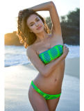 Fluorescent Green Cut Out Bikini M5231