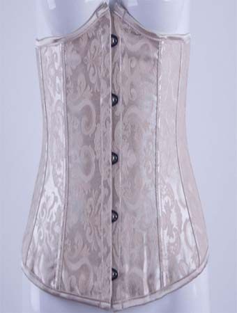 apricot sexy jacquard corset m1837b