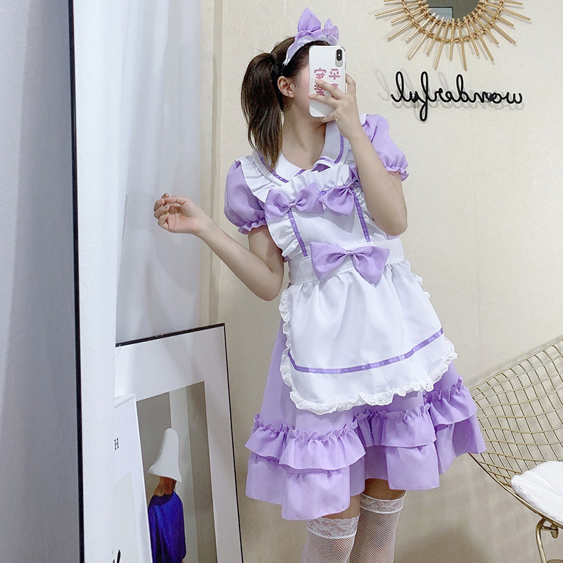 Lolita Maid Dress Anime Cosplay Costume Adult XH6235